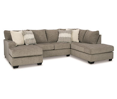 Signature Design By Ashley Creswell Gray Sectional with Right-Facing Chaise