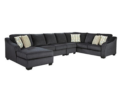 Signature Design By Ashley Eltmann Slate 4-Piece Sectional with Left-Facing Chaise