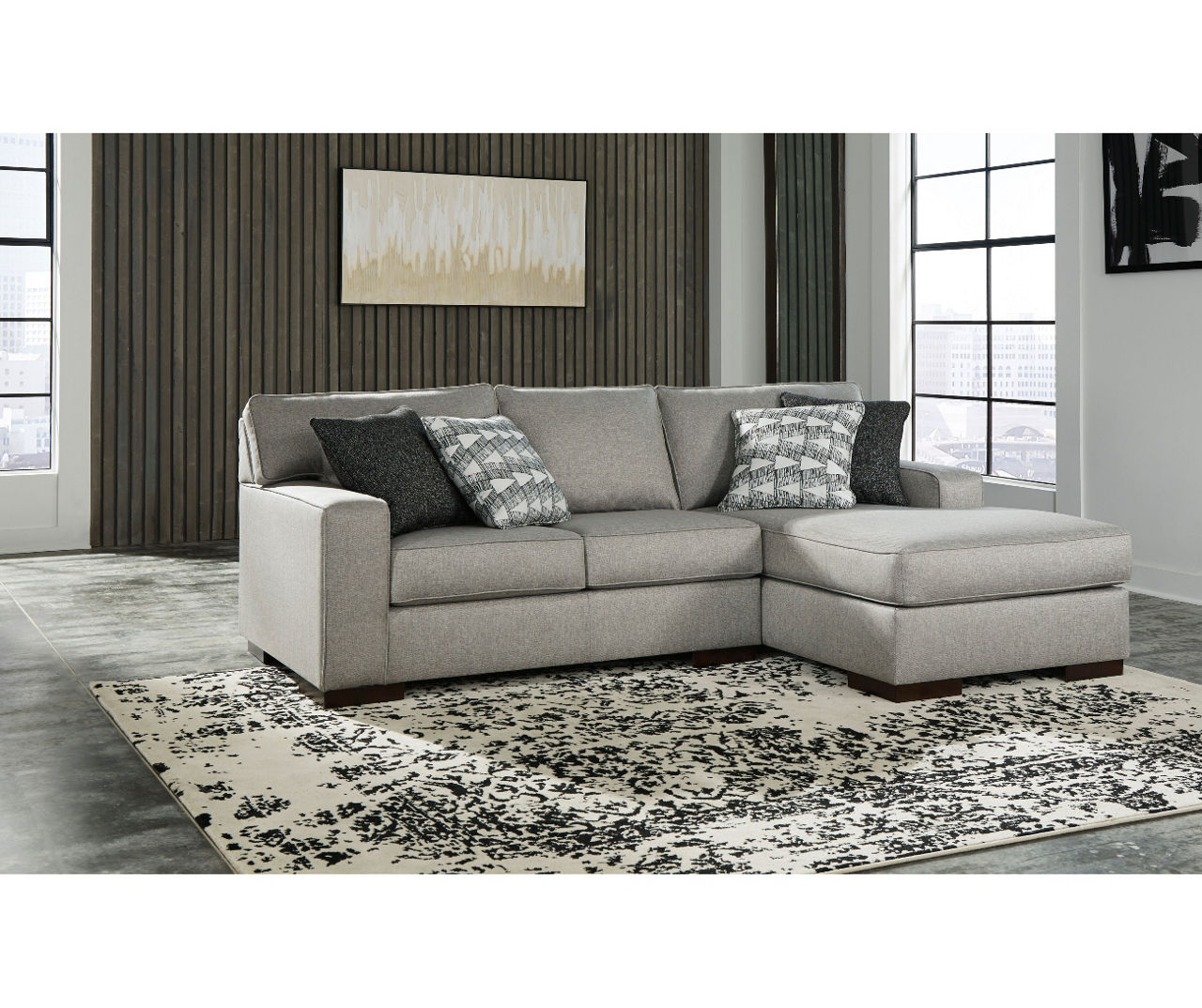 Affordable Furniture Marcey Nickel 2-Piece Sectional